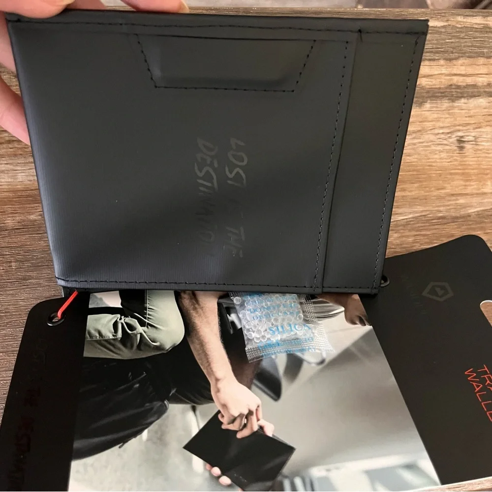 Black Travel Wallet Money Clip